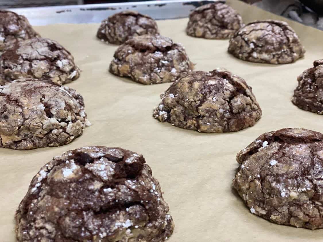 Chocolate Banana Crinkle Cookies