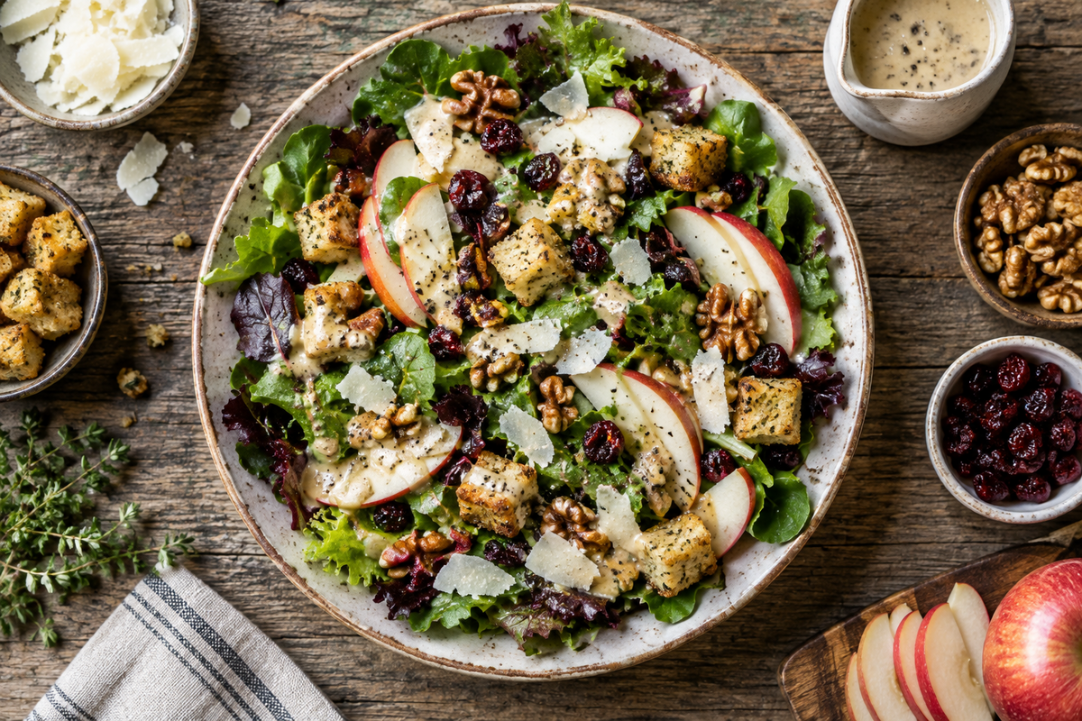 Add Extra Baby Greens and Apple Salad