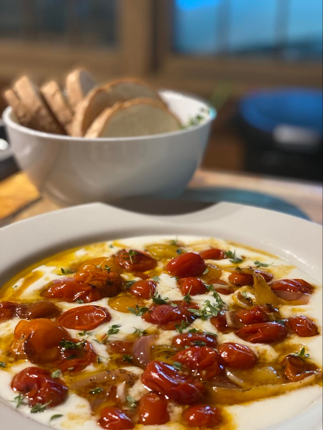 Add Extra Charred Cherry Tomatoes & Lemon Yogurt