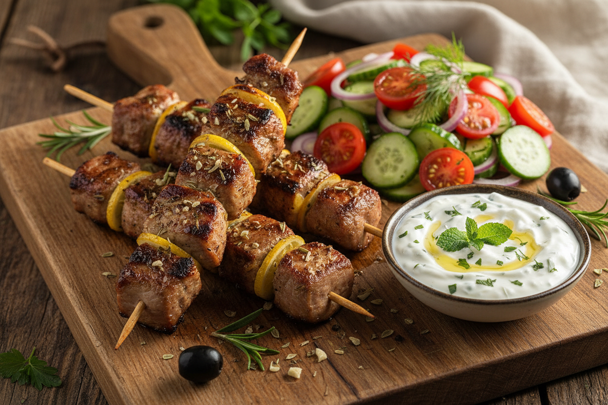 Add Extra Pork / Chicken / Vegetarian Souvlaki Skewers(2)