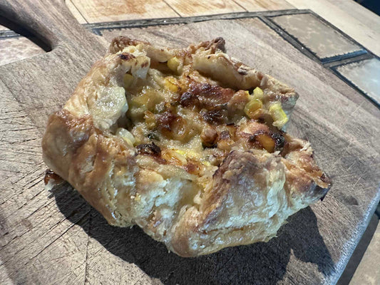 Corn, Chicken and Basil Galettes