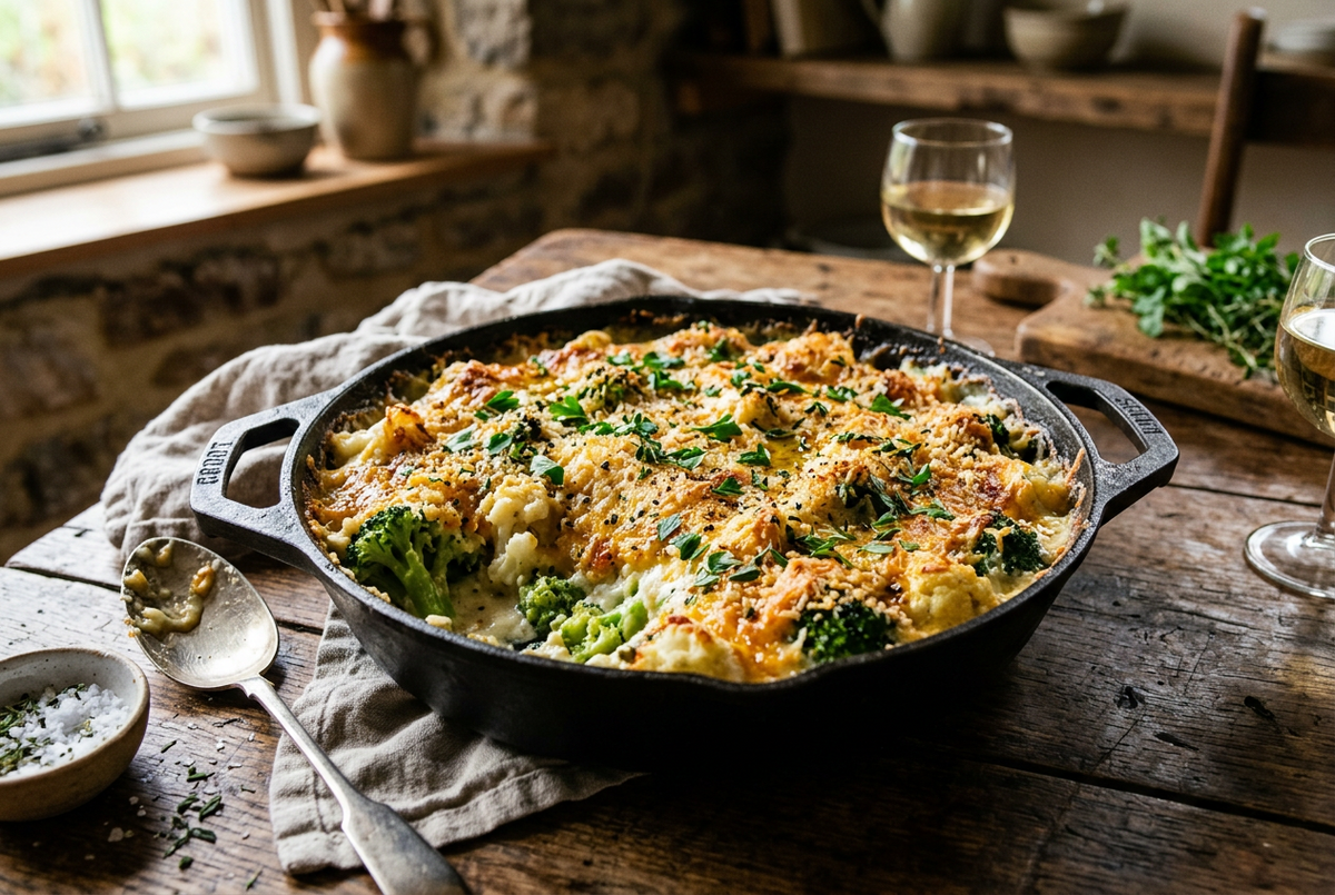 Add Extra Broccoli & Cauliflower Gratin