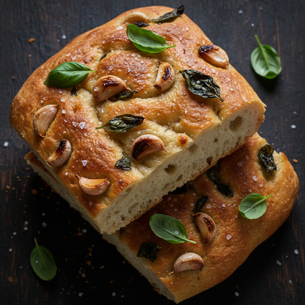 Add Extra Garlic and Basil Focaccia