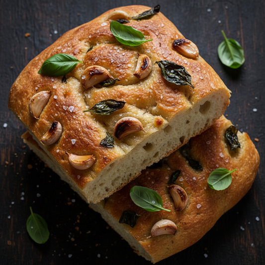 Add Extra Garlic and Basil Focaccia
