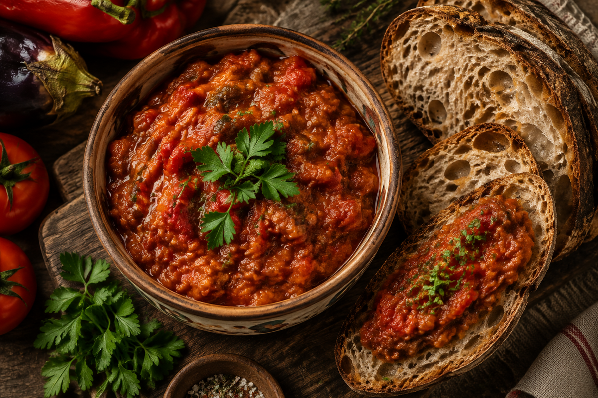 Add Extra Romanian Zacuscă with Fresh Baked Sourdough